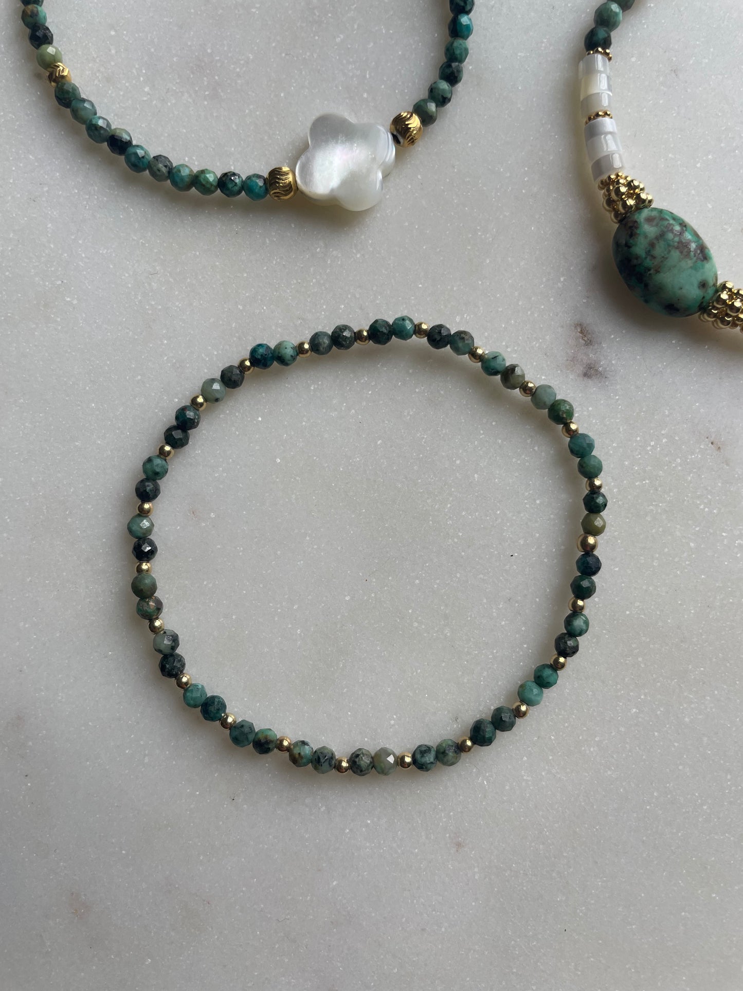 African turquoise bracelet