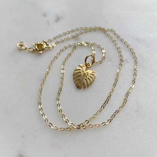 Monstera Leaf necklace