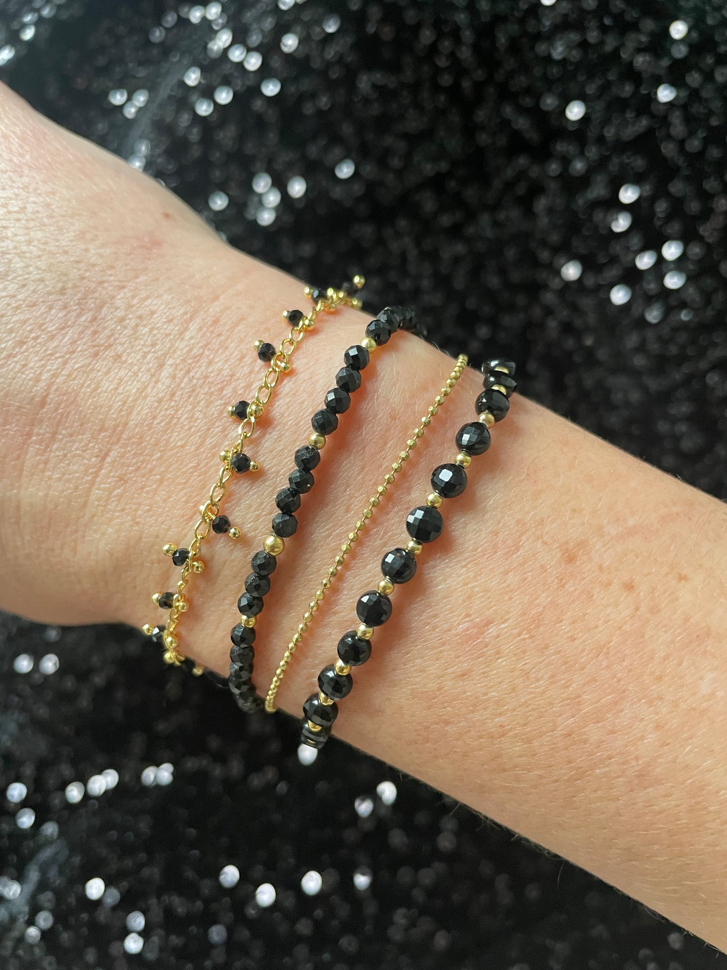 Black Onyx Coins bracelet