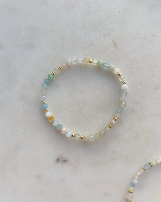 Pastel Morganite bracelet 4mm