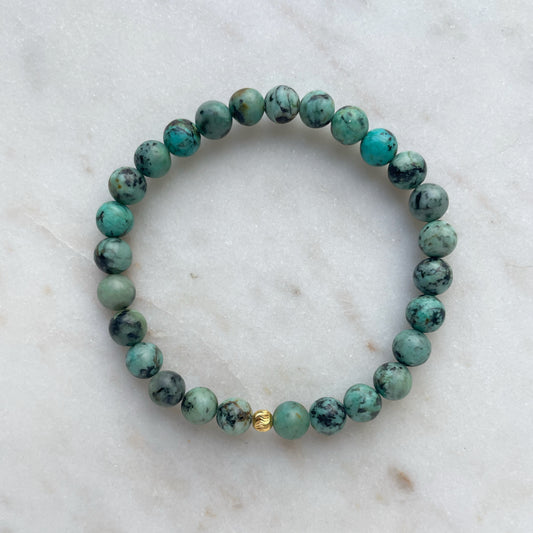 Full Moon - African Turquoise bracelet for growth and positivity