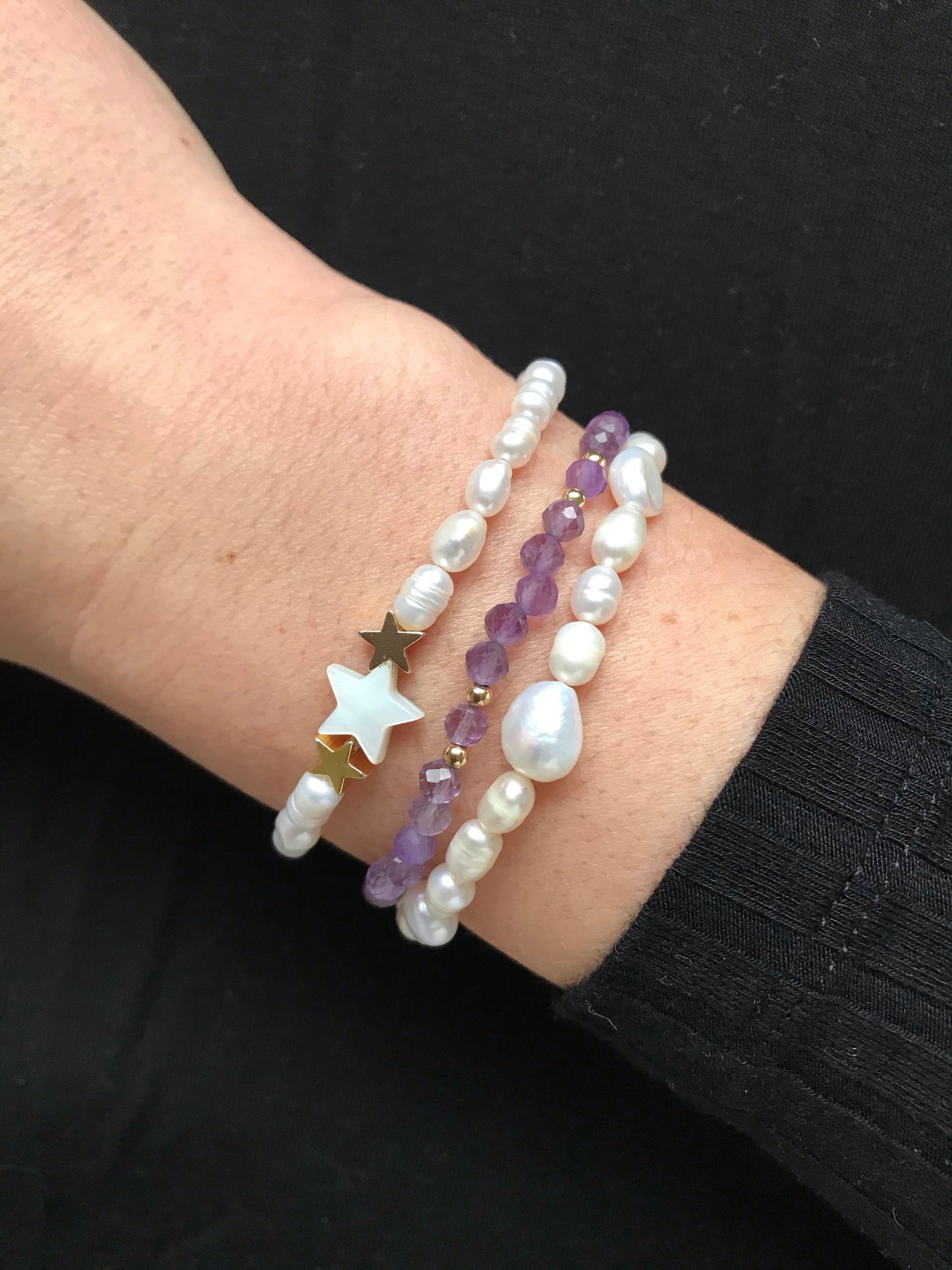 Amethyst bracelet 4mm