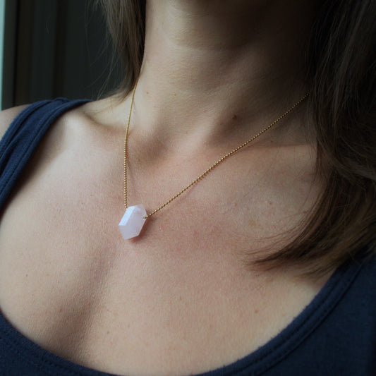 Rose Quartz on chain