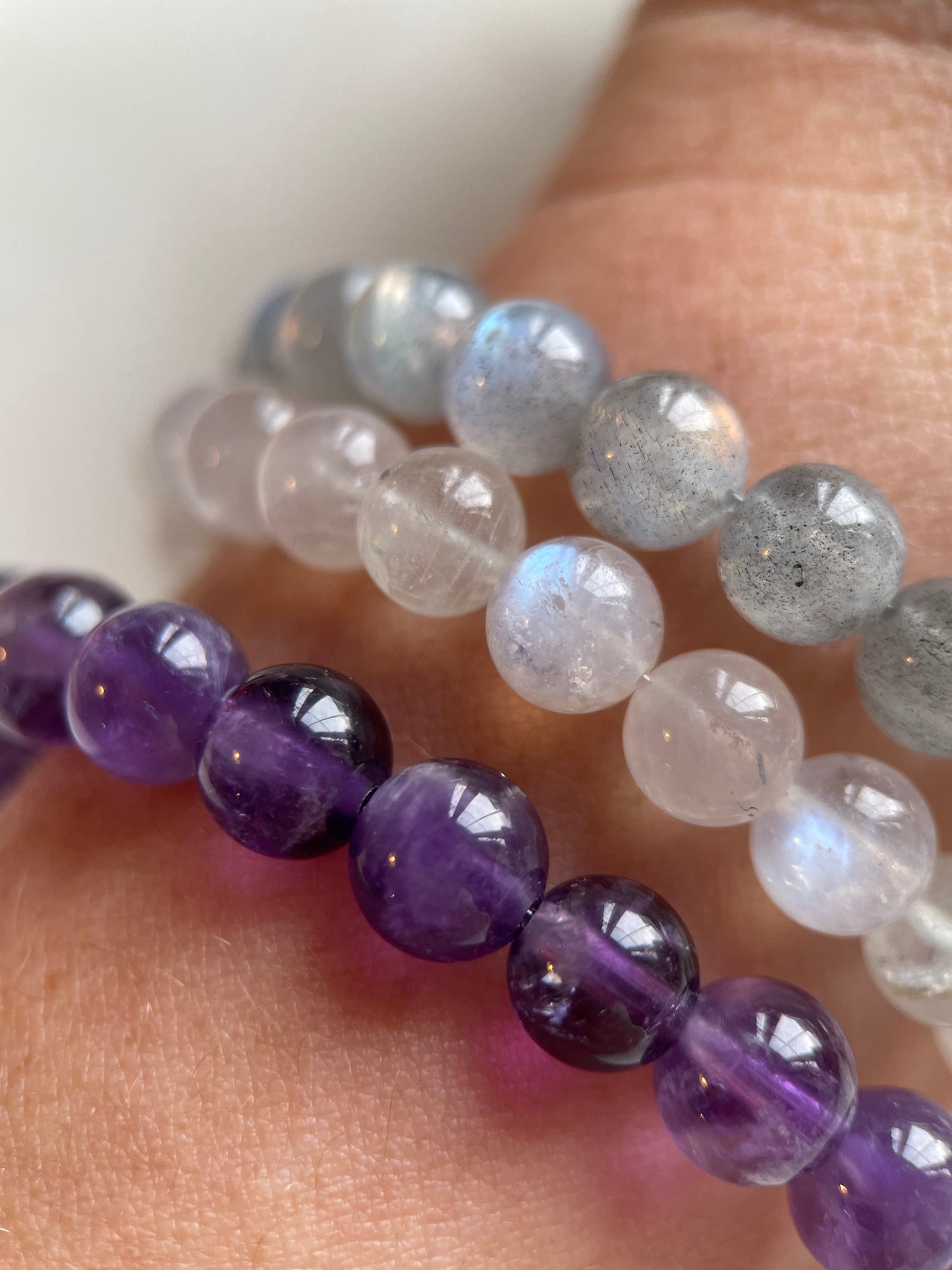 Full Moon - Amethyst bracelet for protection and serenity