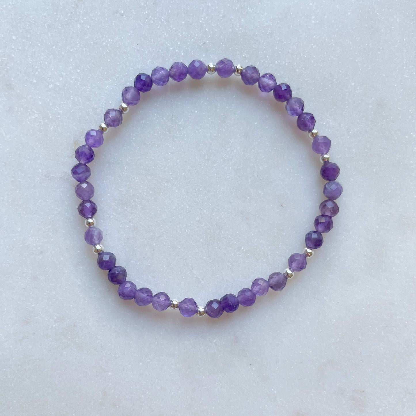 Amethyst bracelet 4mm