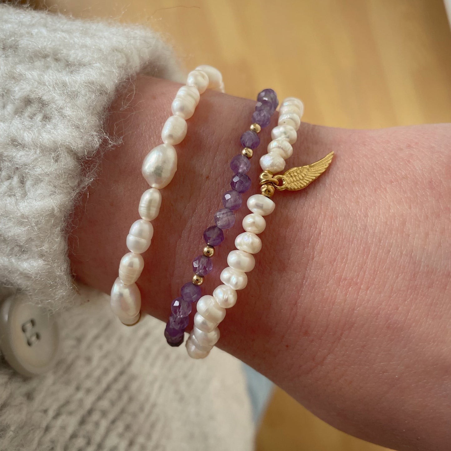 Amethyst bracelet 4mm