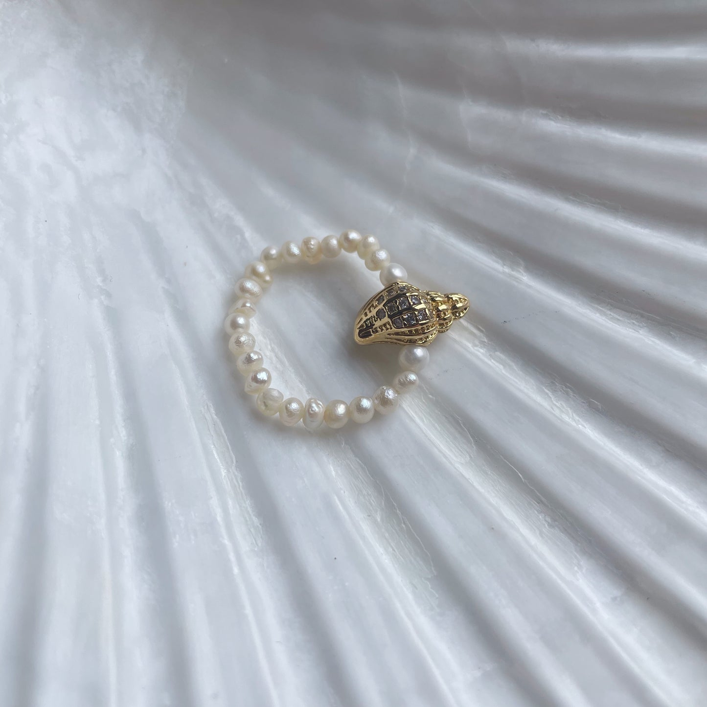 Gold Shell Ring