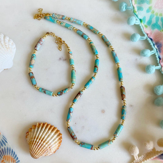 Summer necklace & bracelet set
