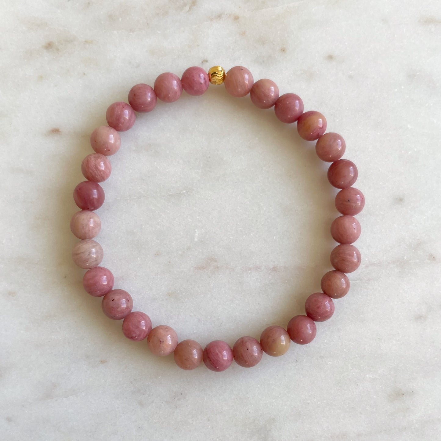 Full Moon - Rhodonite bracelet for love, healing and balance