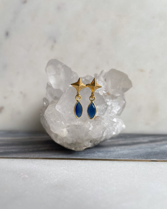 Sapphire Star studs earrings