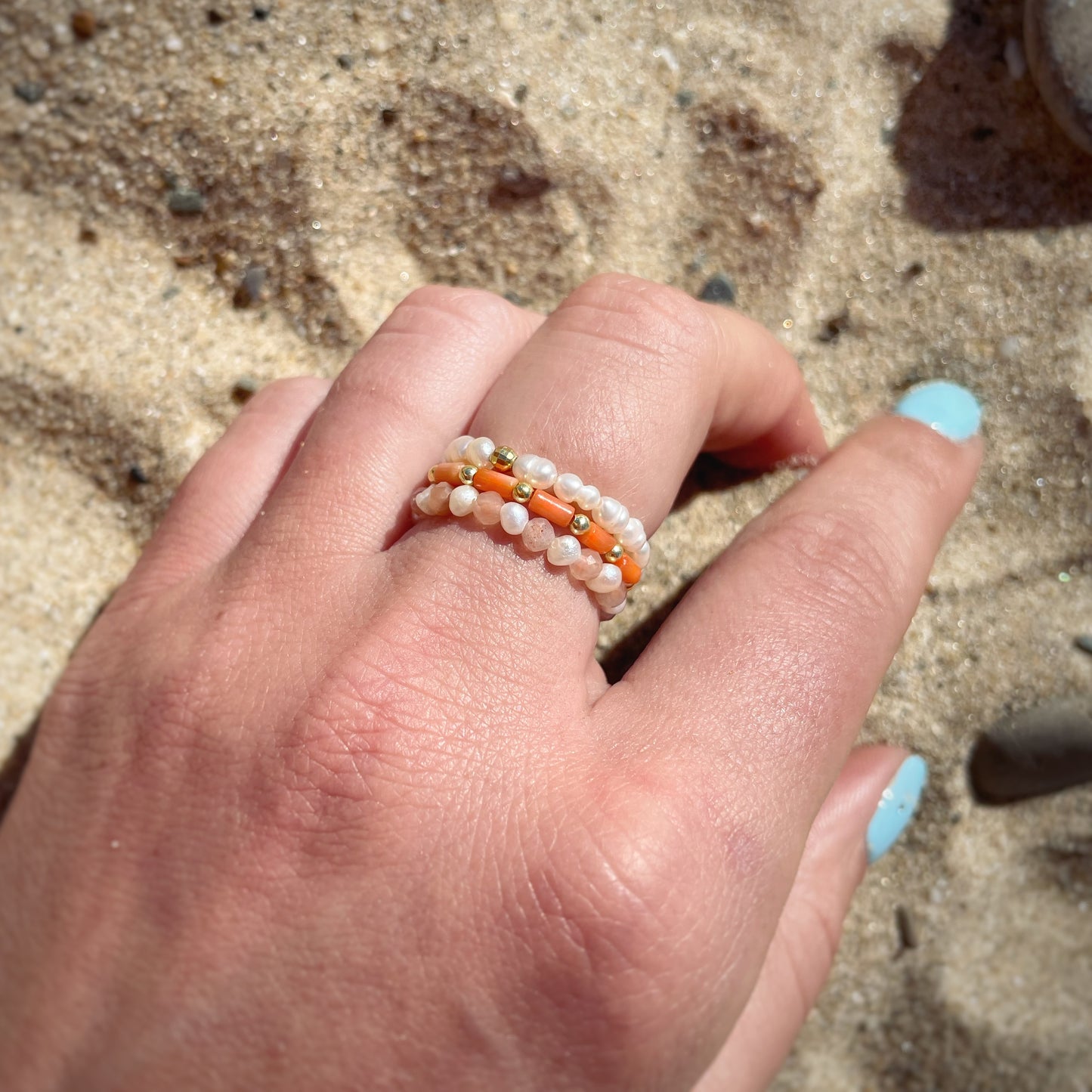 Coral Kiss ring